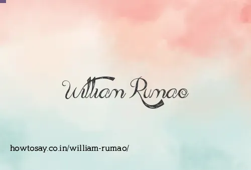 William Rumao