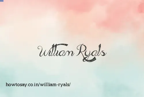 William Ryals