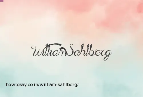 William Sahlberg