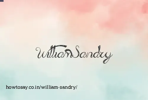 William Sandry