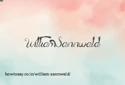 William Sannwald
