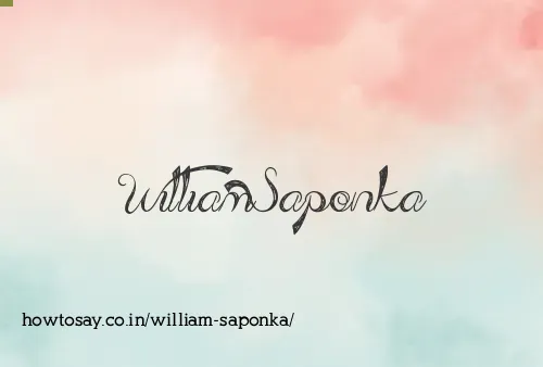 William Saponka