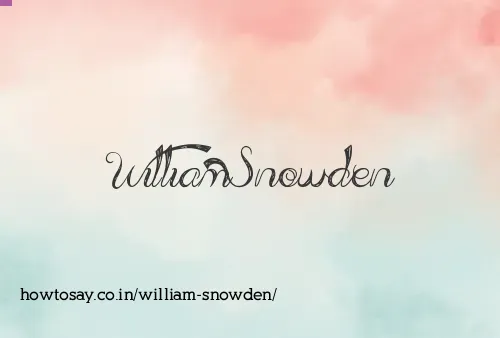 William Snowden