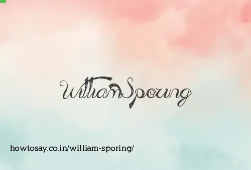 William Sporing