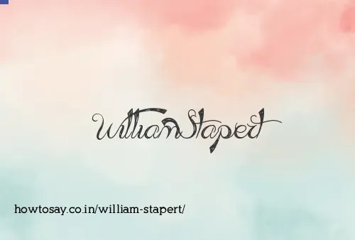 William Stapert