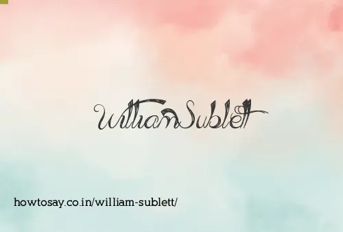 William Sublett