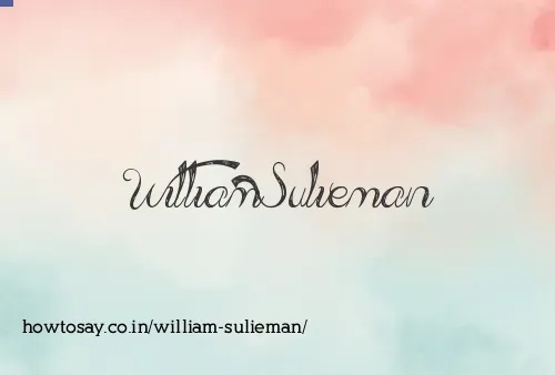 William Sulieman