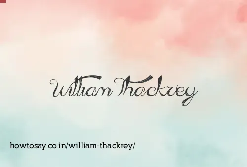 William Thackrey