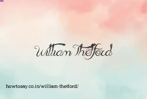 William Thetford