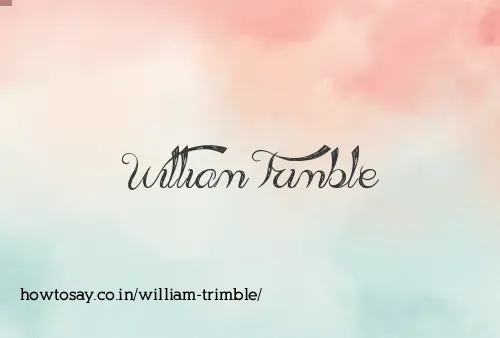 William Trimble