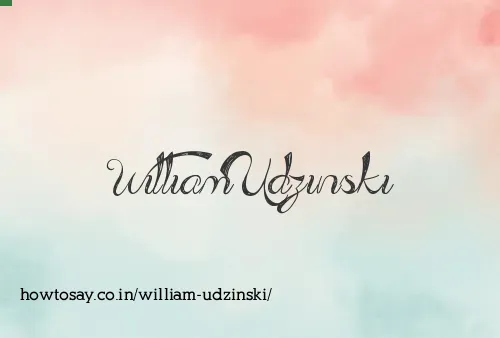 William Udzinski