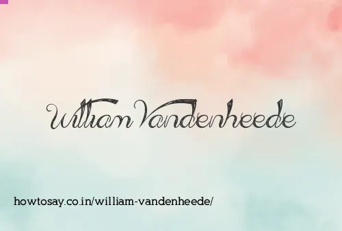 William Vandenheede