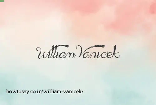 William Vanicek