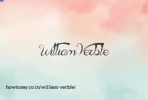 William Verble