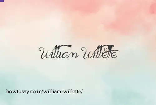 William Willette