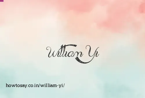 William Yi