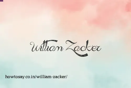 William Zacker