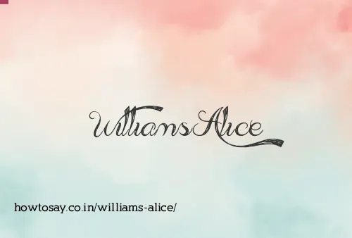 Williams Alice