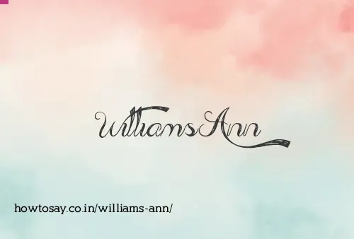 Williams Ann