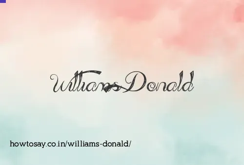 Williams Donald