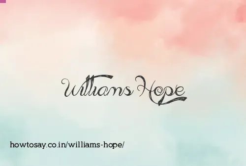 Williams Hope