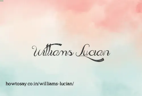 Williams Lucian