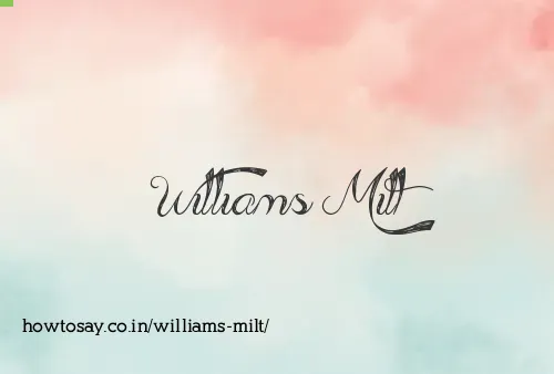 Williams Milt