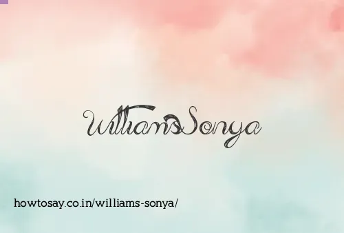 Williams Sonya
