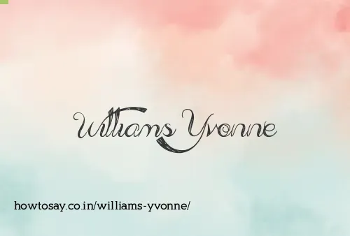 Williams Yvonne