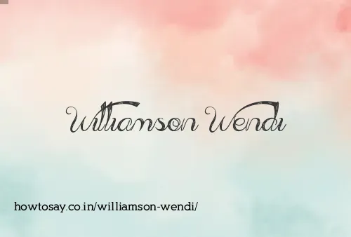 Williamson Wendi