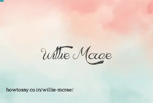 Willie Mcrae