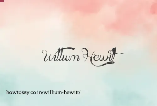 Willium Hewitt