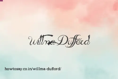 Willma Dufford