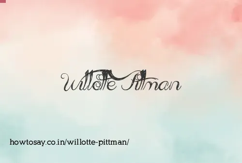 Willotte Pittman