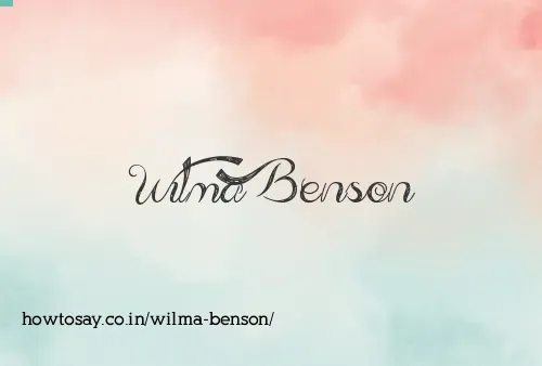 Wilma Benson
