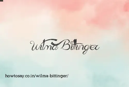 Wilma Bittinger