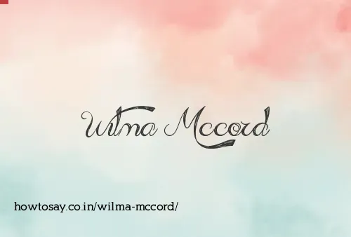 Wilma Mccord