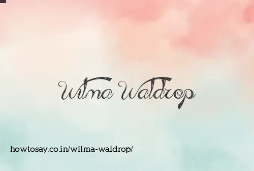 Wilma Waldrop