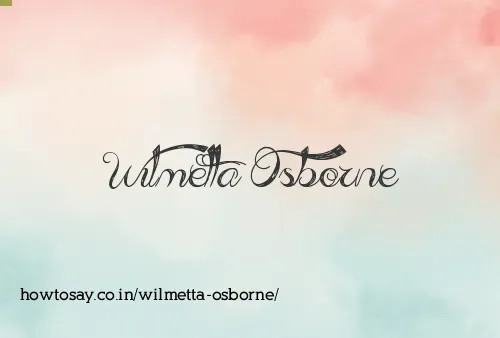 Wilmetta Osborne