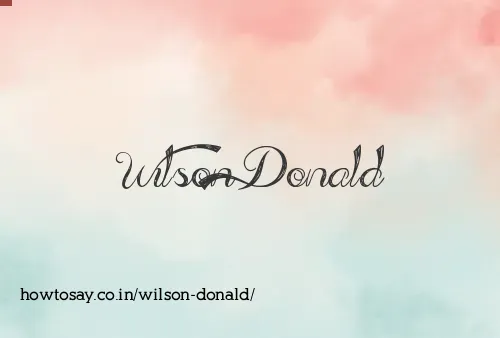 Wilson Donald