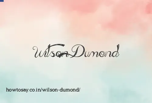 Wilson Dumond