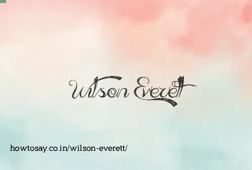Wilson Everett