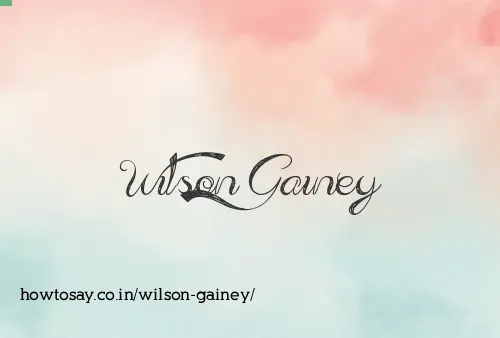 Wilson Gainey