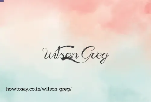 Wilson Greg