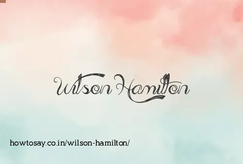 Wilson Hamilton