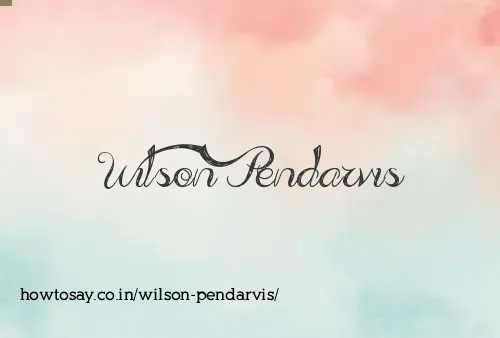 Wilson Pendarvis