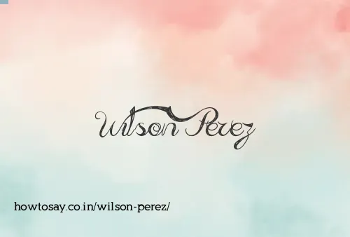Wilson Perez