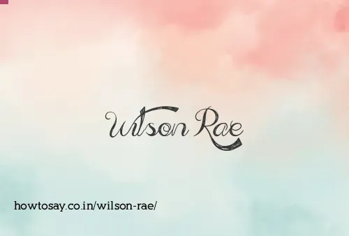Wilson Rae
