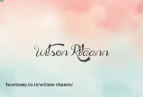 Wilson Ritaann
