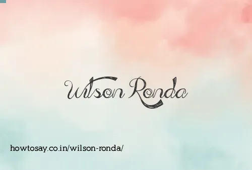 Wilson Ronda